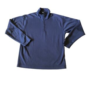 Nike Golf Mens Blue 1/4 Zip Pull Over Dry Fit Sweatshirt